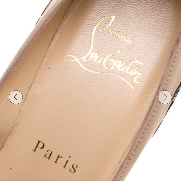 Christian Louboutin Two Tone Laser Cut Patent and Leather Veramucha Pumps SZ 39 - Picture 4 of 7